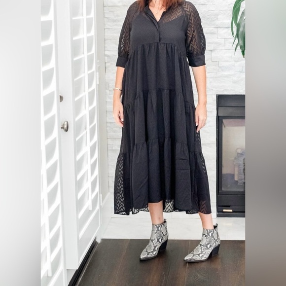 Zara Black Women's maxi Dress - Picture 3 of 11